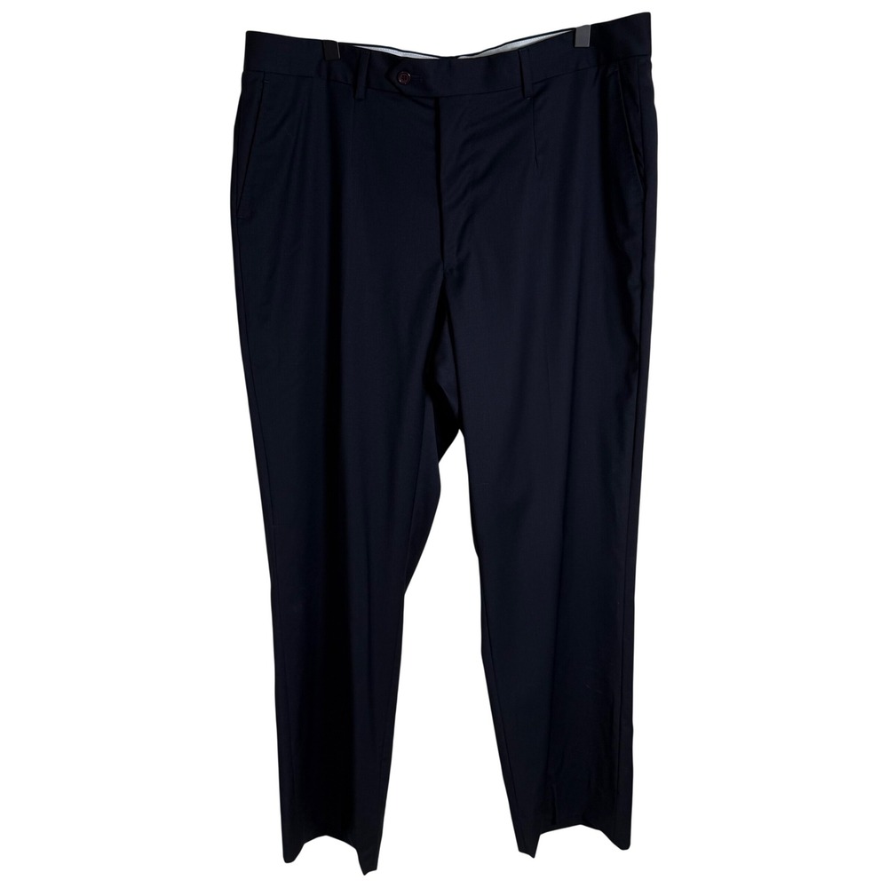Giorgio's of Palm Beach Navy Blue 100% Lana Wool Pleated Dress Pants Mens 38x30